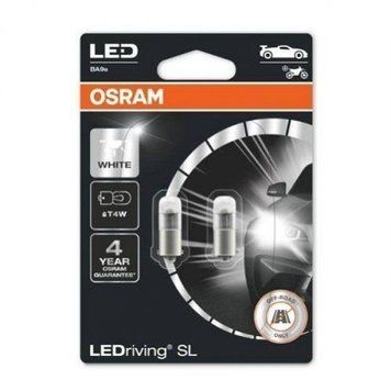 Автолампа T4W LEDriving 12V 0.8W BA9S (блистер 2шт)