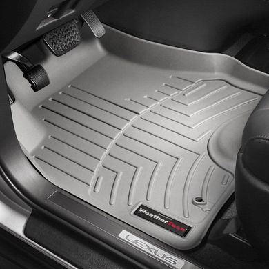 Килимки у салон Acura MDX 2014-, з бортом, передні, сірі, Weathertech 465761