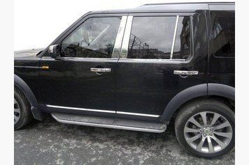Накладки хромированные для дверных стоек (6шт) Land Rover Discovery 3 2004-2009, Carmos, 64454433