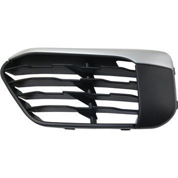Решетка бампера BMW X1 F48 2015-2020, левая внешняя, черная, с хромированным молдингом, AVTM, 51117453989, 181450917