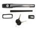Ручка открывания двери Volkswagen Caddy 1982-1992/Golf 2/Jetta 2 1983-1992/Passat B2 1980-1988/Polo 1990-1994, передняя, левая, с отверстием под замок, без хрома AVTM, 191837207, 6012578
