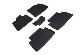 Коврики в салон Hyundai Santa Fe 4 2020-, 5 мест, резиновые, 5шт, Seintex, 96314