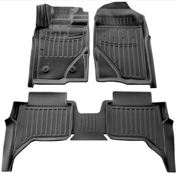 Килимки у салон Ford Ranger P703 2022-, з бортом, поліуретан, 5шт, Stingray, 5007245