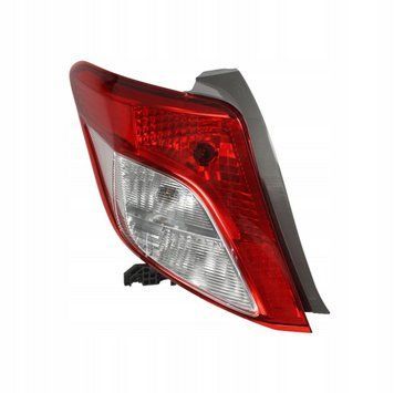 Ліхтар задній Toyota Yaris 2011-2014, лівий, без ламп (W16W/PY21W/P21/5W), Depo, 212-19X1L-UE