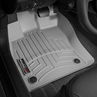 Килимки у салон Volkswagen Golf 7 2013-, з бортом, передні, сірі, Weathertech 464961