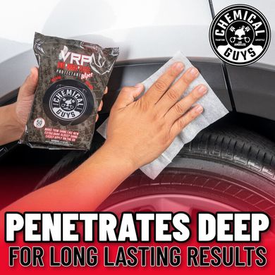 Серветки Chemical Guys VRP Protectant Car Wipes for Vinyl, Rubber, and Plastic (50 шт) Chemical Guys PMWTVD10750