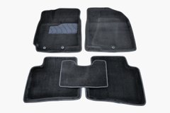3D коврики для Hyundai Solaris/Kia Rio 2011-2016 ворсовые черные 5шт 83436 Seintex (хюндай соларяс)