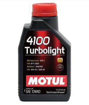 Моторное масло Motul 4100 TURBOLIGHT 10W-40 1л Motul 387601