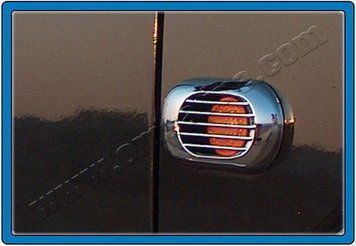 Накладки хромированные на повторители поворотов (окантовка) (2шт, Abs-хром) Fiat Fiorino/Citroen Nemo/Peugeot Bipper 2007-, OmsaLine, 2521151
