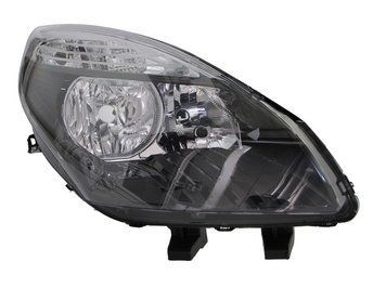 Фара передня Renault Grand Scenic 3 2009-2012, права H7/H7, електричне регулювання, чорна рамка, Depo, 551-1177R-LDEM2