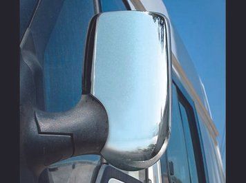 Накладки хромированные на зеркала (2шт, пластик) Ford Transit 2000-2014, Carmos, 6450056