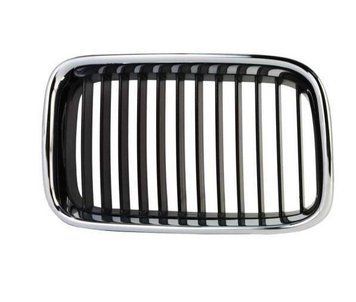 Решітка радіатора BMW 3-Series E36 1990-1996, права, хромована, ребра чорні, AVTM, 180060992