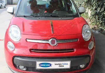 Накладка хромована на капот Fiat 500L 2013-, OmsaLine 2529082