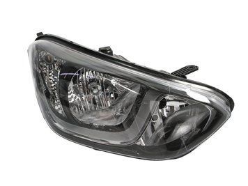 Фара передняя Hyundai i20 2012-2014, правая H7/H7, электрическая регулировка, с моторчиком, Depo, 221-1165RMLD-EM