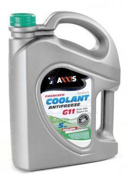 Антифриз AXXIS Coolant G11, зелений, 5л AXXIS 48021029825