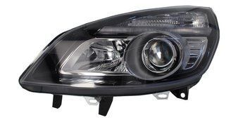 Фара передня Renault Scenic/Grand Scenic 2 2006-2008, ліва H7/H1, з покажчиком повороту, електричне регулювання, чорне віддзеркалення, Depo, 551-1169L-LDEM2