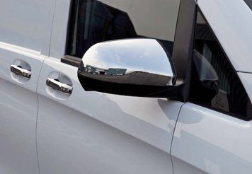 Накладки хромированные на зеркала (2шт) Mercedes-Benz Vito W447 2014-, Carmos, 6450104