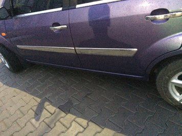 Накладки хромированные на молдинги дверей (4шт, нерж) Ford Fiesta 5D 2002-2006, OmsaLine, 2603131