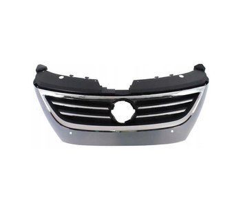 Решетка радиатора Volkswagen Passat CC 2008-2012, пластик, темно-серая, без отверстия под парктроник, AVTM, 187420990