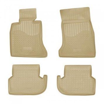 Коврики в салон BMW 5-series F10/F11 2013-, полиуретан, бежевые, Norplast, NPA00-C07-150B