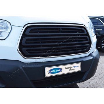 Накладки хромированные на решетку радиатора (2шт) Ford Transit 2014-, OmsaLine, 2626082