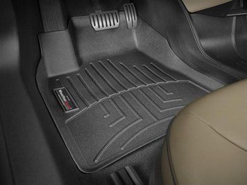 Коврики в салон Nissan Navara 2010-, с бортом, черные, передний, Weathertech 445091