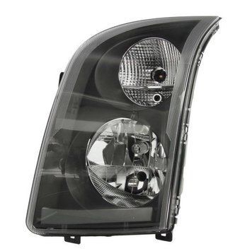Фара передня Volkswagen Crafter 2006-2017, ліва H7/H7, електричне/механічне регулювання, чорна, Depo, 441-11B5L-LDEM2