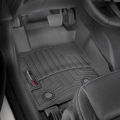 Килимки у салон Hyundai Kona electric 2018-, з бортом, передні, чорні, Weathertech 4415581