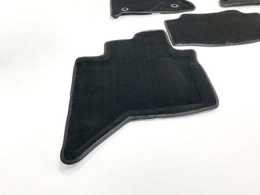 3D килимки в салон Тойота Hilux 2015- ворсові чорні 5шт 88366 Seintex