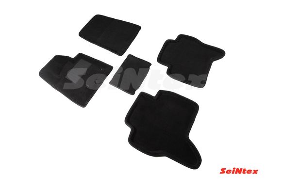 3D коврики для Mitsubishi Pajero IV 2006- ворсовые черные 5шт 83438 Seintex