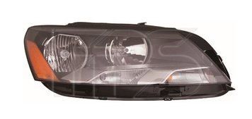 Фара передня Volkswagen Passat B7 2011-2015 USA, права, механічне регулювання, без ламп (H7/H7/WY21W/W21W/W5W) Depo 3411131RAS2