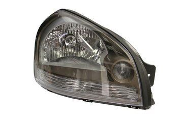 Фара передняя Hyundai Tucson 2004-2014, правая H4, электрическая регулировка, с черной рамкой, Depo, 221-1134R-LDEM2