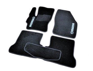 Коврики в салон (ворсовые) Mazda 3 2003-2009, черные, 5шт, AVTM BLCCR1308