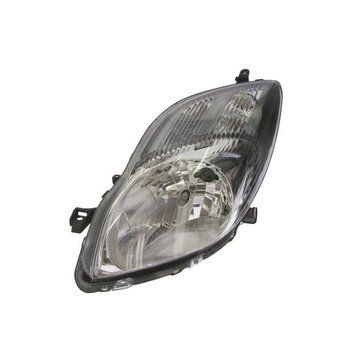Фара передняя Toyota Yaris 2009-2011, левая H4, электрическая регулировка, черная рамка, Depo, 212-11P3L-LDEM7