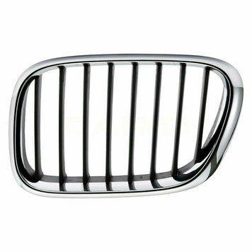 Решетка радиатора BMW X5 (Е53) 2004-2007, левая хромированная, ребра черные, AVTM, 180095991