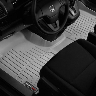 Килимки у салон Honda CR-V 2007-, з бортом, передні суцільний, сірі, Weathertech 463191