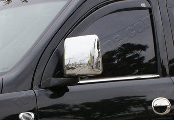 Накладки хромированные на зеркала (2шт, Abs-хром) Opel Combo C 2001-2011, OmsaLine, 5220111