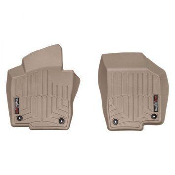 Килимки у салон Volkswagen Passat B7/B8, USA 2012-, з бортом, передні, бежеві, Weathertech 453841