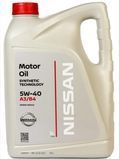 Моторное масло Nissan Motor Oil 5W-40, 5л Nissan KE90090042