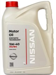 Моторное масло Nissan Motor Oil 5W-40, 5л Nissan KE90090042