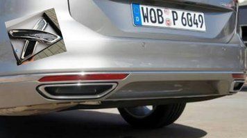 Хром накладки на глушитель (2шт, нерж, имитация) для Volkswagen Passat B8 SD/SW 2015-2018 Carmos 6454512