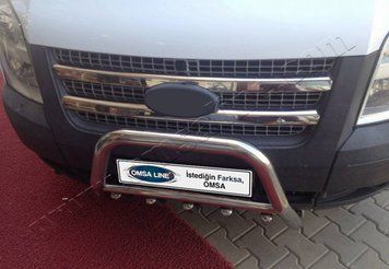 Накладки хромированные на решетку радиатора (2шт) Ford Transit 2007-, OmsaLine, 2621081