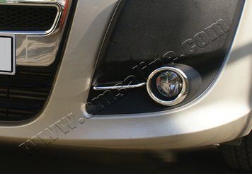 Накладки хромированные на противотуманные фары (4шт) Fiat Doblo 2010-, OmsaLine, 2524103