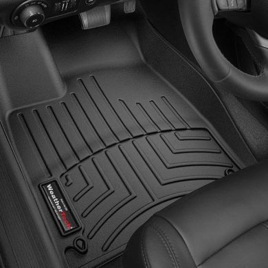 Килимки у салон Chrysler 200 2015-, з бортом, передні, чорні, Weathertech 446891