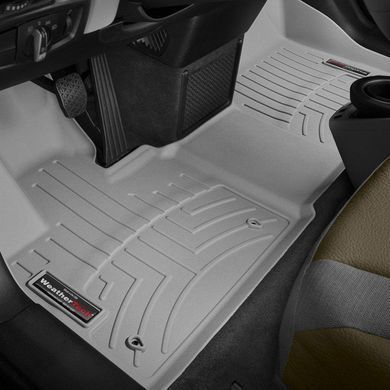 Коврики в салон BMW i3 2013-2018, с бортом, передние, серые, Weathertech 465691