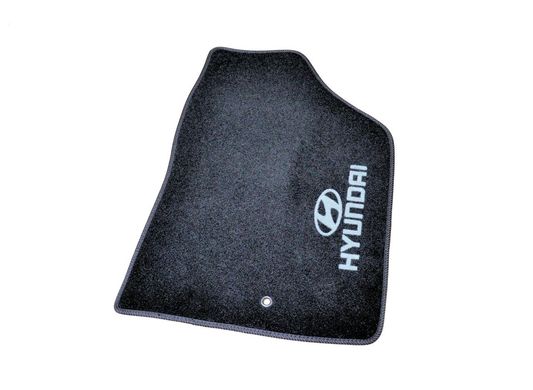 Ворсовые коврики Hyundai Santa Fe (2012-) / черные Premium BLCLX1236 AVTM