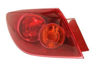 Фонарь задний Mazda 3 HB 2003-2005, левый, наружный, красный, Depo, 216-1964L-UE-R