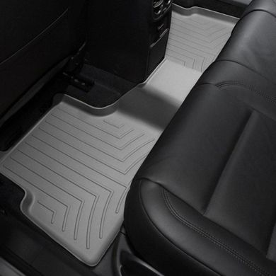 Килимки у салон Volkswagen Tiguan 2007-2015, з бортом, задні, сірі, Weathertech 461522
