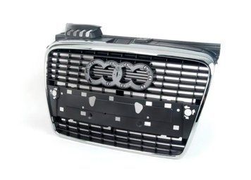 Решетка радиатора Audi A4 2005-2008, хромированная/серая, ABS, AVTM, 181205990