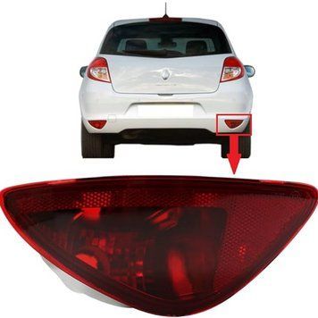 Противотуманная фара Renault Clio 3 2009-2012, без ламп (P21W), задняя левая, Depo, 551-4003L-LD-UE
